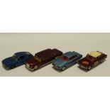 Corgi - Dark Red Rover 2000 in Monte Carlo Trim no. 322; another Rover 2000 blue no.