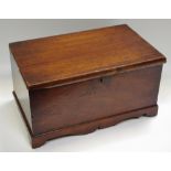 A 19th century mahogany miniature blanket chest,