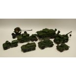 A Dinky Toys Thornycroft Mighty Antar & Tank Transport no.660; a Centurion Tank no.