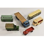 Dinky Toys - an Autobus Parisien Somua Panhard Bus, cream and green body,