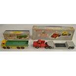 Dinky Supertoys 934 Leyland Octopus wagon, yellow cab and chassis with green truck body,