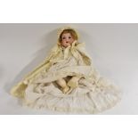 Armand Marseille - a bisque head socket doll, No 990 /4 , sleeping brown eyes, open mouth,