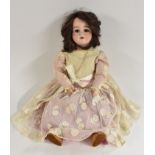 Schoenau & Hoffmeister - a bisque socket head character doll, No 1909 , 5/12 inch scale,