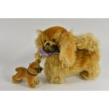 Steiff Animals - a vintage Pekinese dog, yellow tag and button, standing 22.