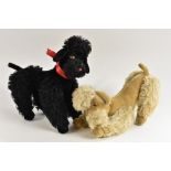 Stuffed Toys - a later 1940s/50s German Poodle Stuffed Toy, possibly Steiff, articulated legs,