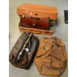 Vintage Luggage - a 1960's hard case suitcase with fitted plaid interior;