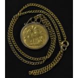 Coins - a 1926 George V gold sovereign, South Africa Pretoria mint mark,