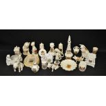 Crested Ware - a collection of miniatures, various manufacturers, including Pixie, pigs, barrel,