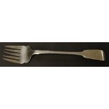 A William IV silver serving fork,