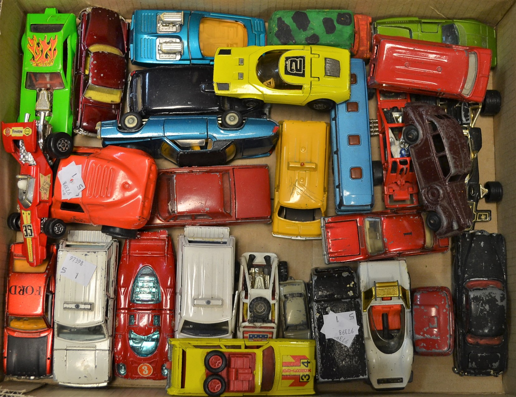 Die Cast Vehicles - cars, Dinky, Corgi, Matchbox, etc, including Buick, Ford Capri, Transit van,