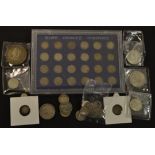 Coins - UK - a collection of silver threepennies, 1911-1936 in plastic case, also 20 others,