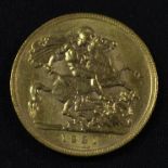Coins - a 1931 George V gold sovereign EF, South Africa Pretoria mint.