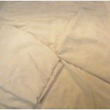 Textiles - a large pair of Dunelm heavy curtains, cream, each 264cm wide,
