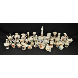 Crested Ware - a collection of miniatures, various manufacturers, including Blackpool Tower,