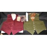 Textiles - a gentleman's burgundy wool waistcoat, Bray Brothers,