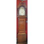 A George III oak and mahogany longcase clock, 30.