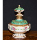 A 19th century Jacob Petit porcelain low baluster scent bottle, decorated in the Sèvres style,