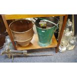 Salvage - a substantial fire bucket; vice; bellows;