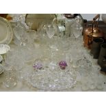 Glassware - various Brierley crystal glass wine glasses; Waterford type wine glasses;