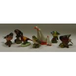 A Beswick group of geese; a Beswick Blue Tit; a Beswick Bullfinch; a pheasant,