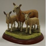 Border Fine Art sculpture 'Blue Faced Leicester Ewe and Lambs' A1247,