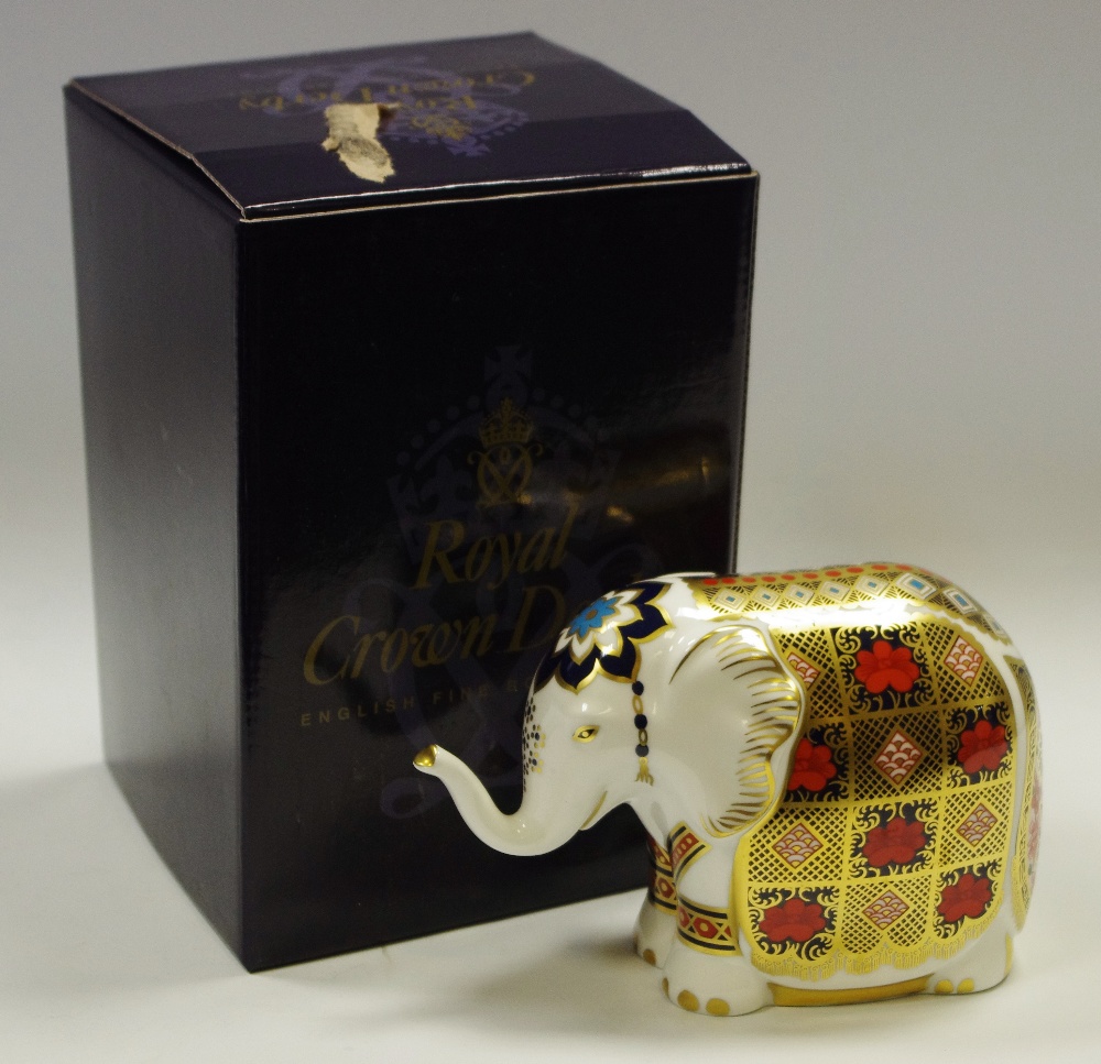 A Royal Crown Derby paperweight, Elephant,