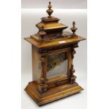 A German mahogany cased mantel clock c.