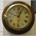 A brass cased ships clock,