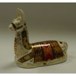 A Royal Crown Derby paperweight, Llama,