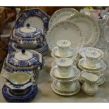 A Royal Albert Memory Lane pattern part tea & dinner service comprising side plates,