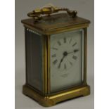 A 20th century brass carriage clock