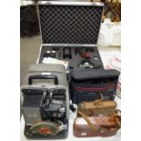 Photography - a Kodak A116 folding camera (cased) A no 2 folding autographic Brownie (cased) A Bell