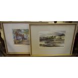 Albert Phillip,Castle Park, Lancaster, signed W/C; another,