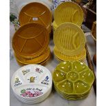 A set of 6 fondue plates by GIEN,