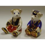 A Royal Crown Derby paperweight, Shona Bear, gold stopper; another,