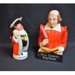 Advertising/Breweriana - a Carlton Ware bar figure, William Shakespeare, Pick Flowers, Keg Bitter,