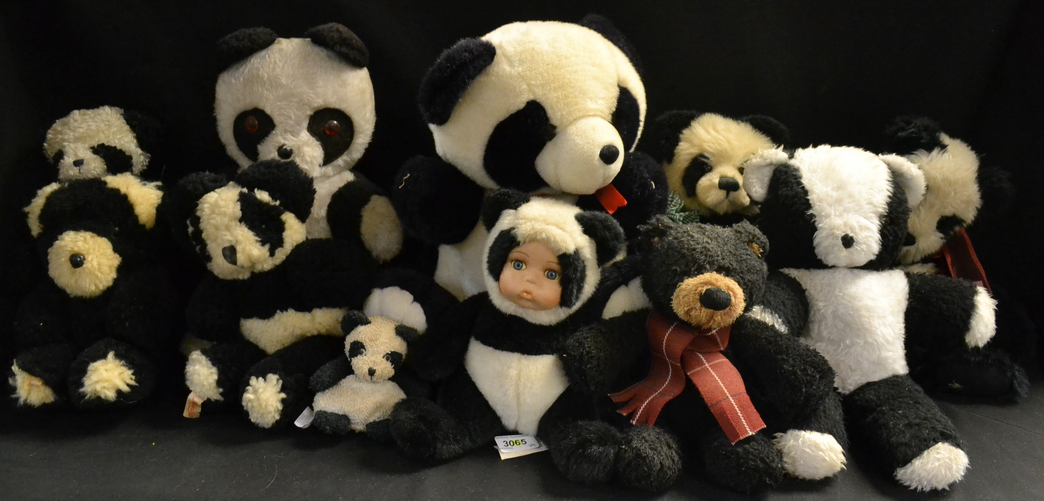 Stuffed Toys - Panda and other bears - a Charlie bears Poppy; others Ganz Cottage Collectable's,