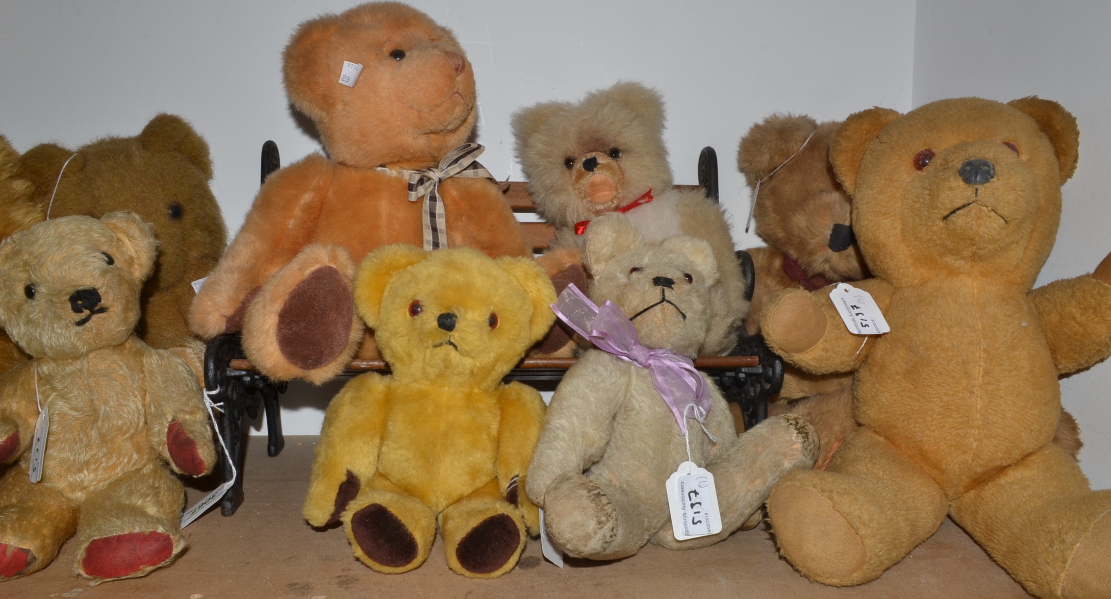 Stuffed Toys - a Russ Fitzsimmons bear; others Berrie, Channel Islands Bear,