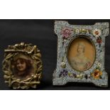 A Victorian miniature micromosaic frame;