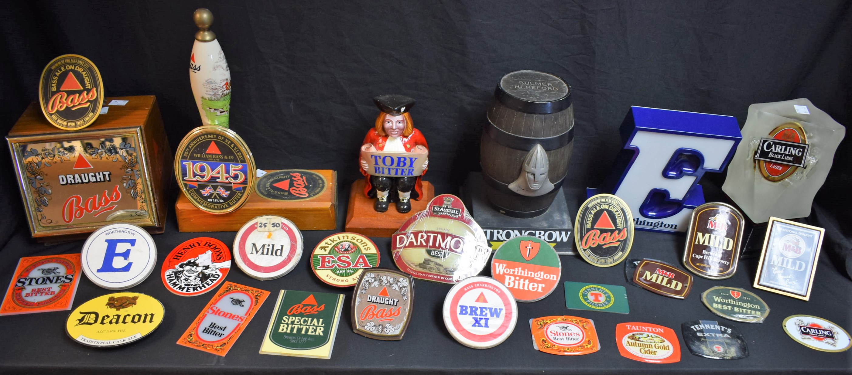 Advertising/Breweriana - beer pump heads, including Carling Black Label, Bass, Toby Bitter,