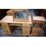 A 20th century pine desk,