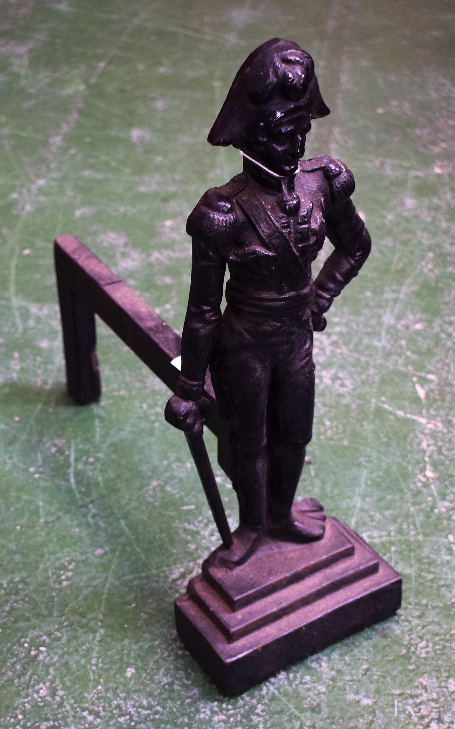An early Victorian fire iron, as Lord Nelson,