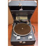 An early 20th century Decca 10 portable gramophone