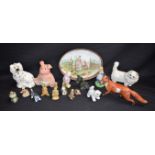 Ceramics - a Wade figure, Alice in Wonderland, M6; others Beswick Cat,