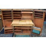 A mid 20th century Dutch teak office cabinet,