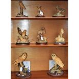 A Border Fine Arts model, Owls, On the Lookout, 1998 Annual Figurine; another, A Watchful Eye,