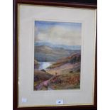 Michael Crawley Kinder Reservoir, Derbyshire signed, watercolour,