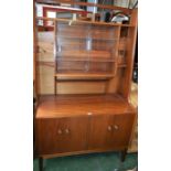 A mid 20th century teak sideboard/display cabinet,