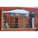 A large 'gilt' framed wall mirror,