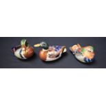 A Royal Crown Derby paperweight, Carolina Duck, gold stopper; others, similar, Mandarin Duck,